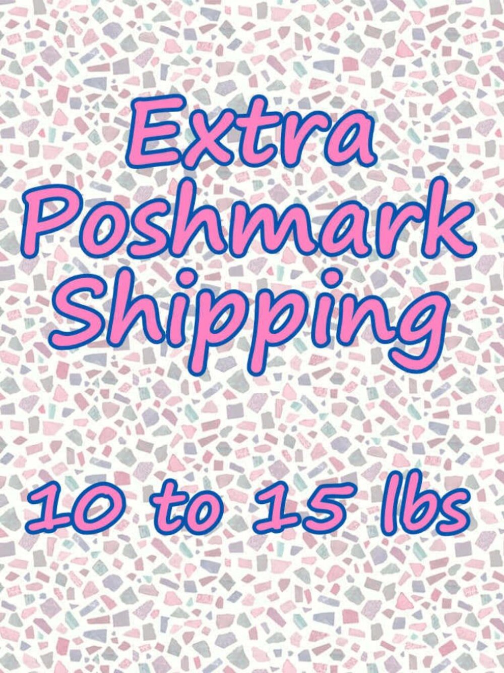 Extra Shipping Label for order weight of 10 to 15 lbs. Thank You!